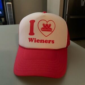 Red and White Wienerschnitzel Trucker Hat